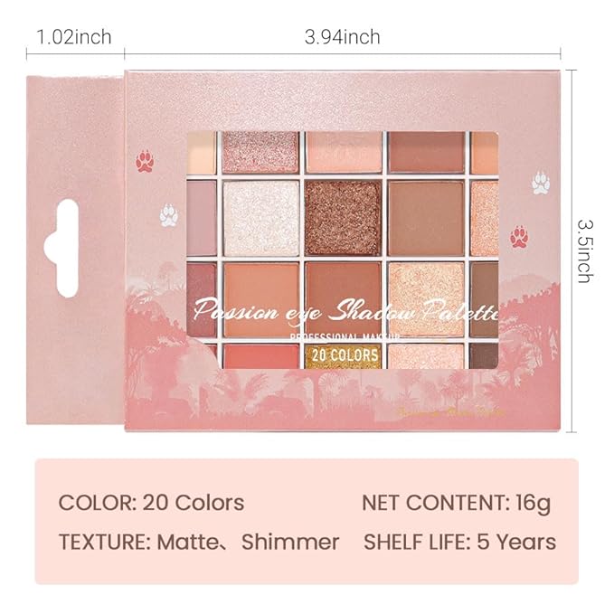 20 Colors Nude Pink Gold Brown Basics Eyeshadow Palette,Matte Nude Neutral Naked Eye Shadow Makeup,Highly Pigmented Long Lasting Waterproof Ultra-Blendable,Great for Travel Gift Kit