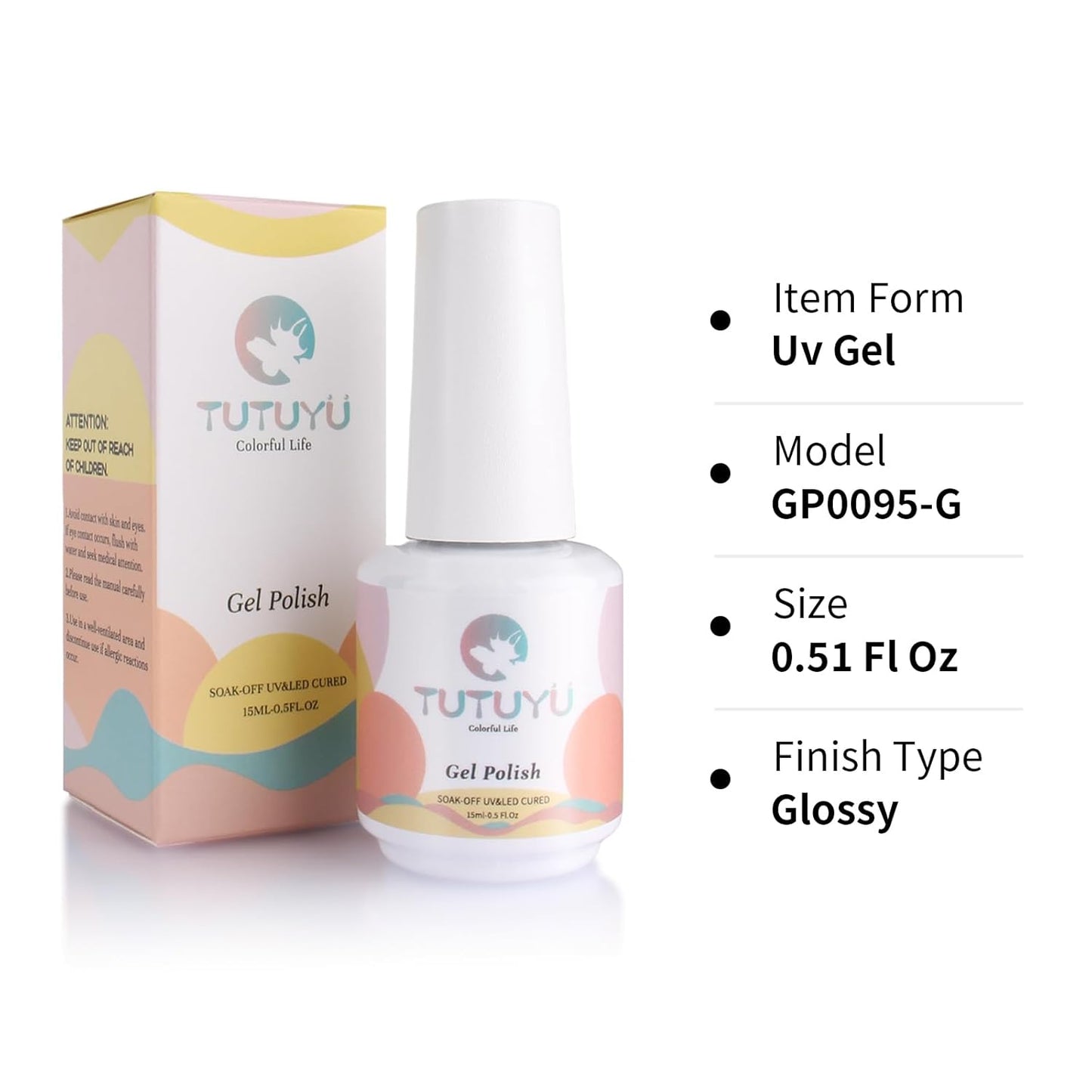 Lemon Yellow Pearl Gel Nail Polish,15ml UV/LED Lamp Soak Off Sparkly Shimmer Yellow Chrome Gel Polish for Manicure Salon or DIY Nail Art at Home- GP0095-BrightBean Baby