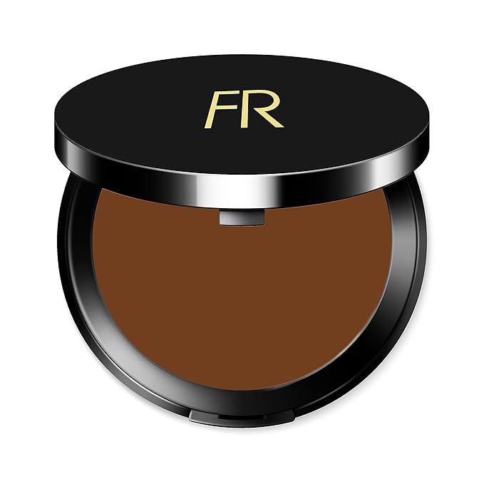 Cream To Powder Foundation by Flori Roberts, Full Coverage for Women of Color or Deeper Skin Tones, Long Lasting Makeup, Matte Finish, Covers Uneven Complexion and Hides Imperfections, 0.30 oz-BrightBean Baby