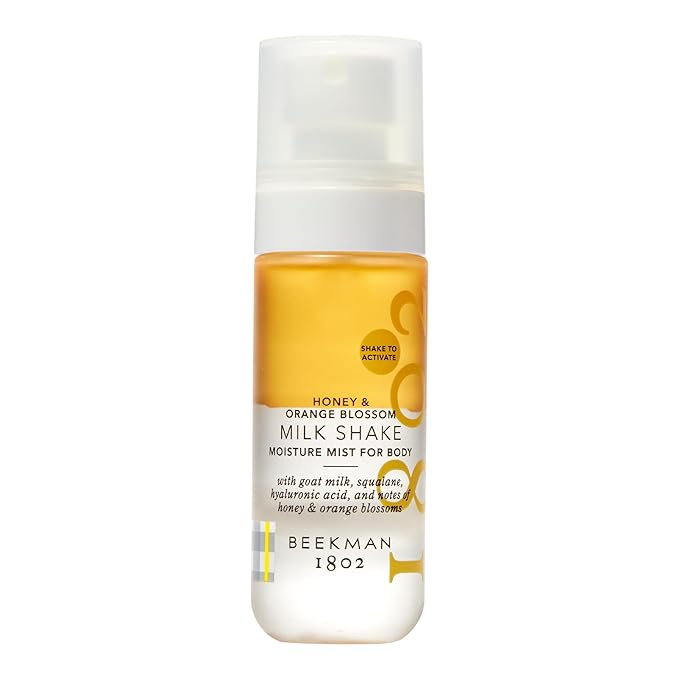 Beekman 1802 Honey & Orange Blossom Milk Shake - Body Mist - 2.0 fl. oz - With Hyaluronic Acid & Jojoba Oil - Instantly Moisturizes, Hydrates & Softens - Good for Sensitive Skin - Cruelty Free-BrightBean Baby