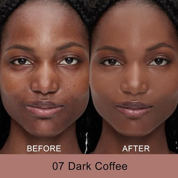 Kaely Color Correcting Concealer,Cream Pot Concealer Full Coverage,under Eye Concealer Palette for Conceals Dark Circles,Waterproof Foundation Face Makeup,07 Dark Coffee-BrightBean Baby