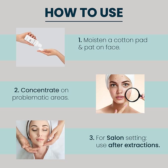 Skin Care Acne Treatment Toner - 10% Azelaic Acid, 2% Salicylic Acid, Tea Tree Oil Clean and Clear Acne Serum, Rosacea Treatment for Face, Reduces Blackhead | 4oz-BrightBean Baby