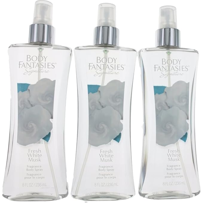 Fresh White Musk by Body Fantasies 3 Pack 8oz Fragrance Body Spray women-BrightBean Baby