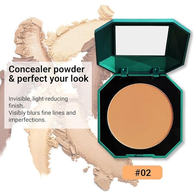 Pressed Matte Face Powder Makeup & Setting Powder for Poreless Wrinkle Blurring Contour Concealer Finishing,Lightweight,High Coverage,Shine Control, N.W 10g (02)-BrightBean Baby