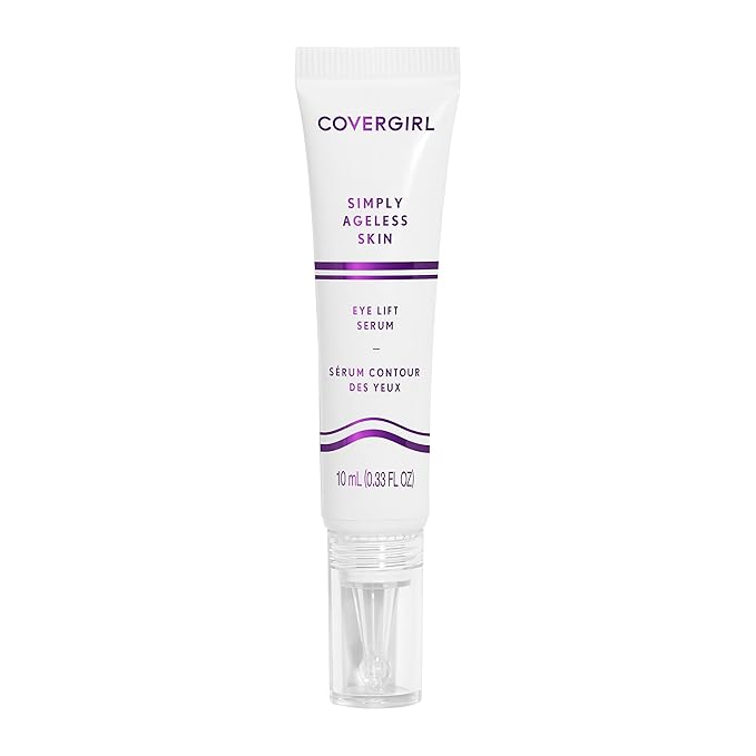 COVERGIRL Simply Ageless Skin Eye Lift Serum, Reduces Wrinkles, 1 Pack, 0.92 Oz ,Serum, Face Serum, Skin Tightening Serum, Anti-Wrinkle Serum, Tighter Skin, Instantly Youthful, Works Well With Makeup-BrightBean Baby