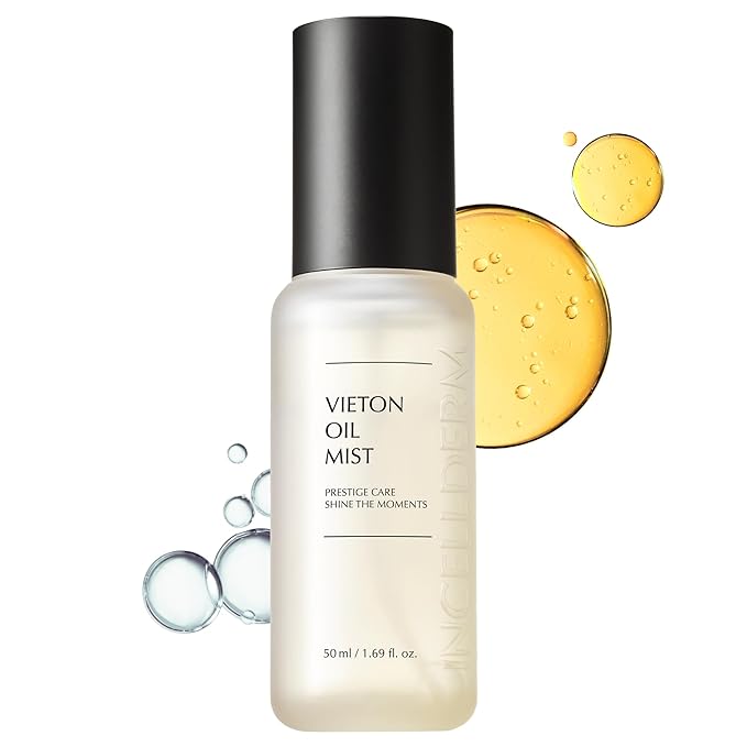 INCELLDERM Riman Vieton Oil Mist | 50ml | Bi-Phasic Hydration with Camellia Seed Oil & Seaberry Water | Korean Skincare Mist for Moisture, Balance & Radiance | Natural Facial Spritz Moisturizer-BrightBean Baby