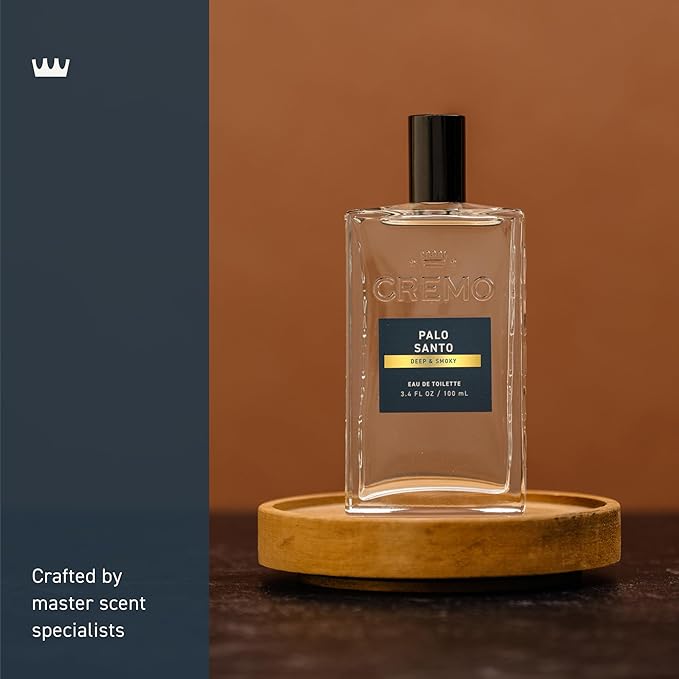 Cremo Cologne for Men - Palo Santo Mens Cologne Spray - A Combination of Bright Cardamom, Dry Papyrus and Aromiatic Palo Santo, Fragrances For Men, 3.4 Fl Oz-BrightBean Baby