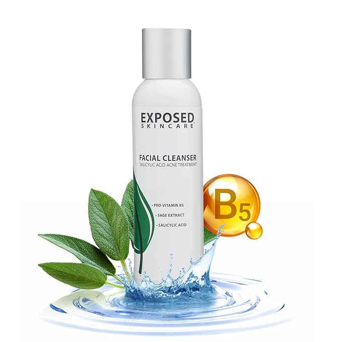 Exposed Skin Care Acne Facial Cleanser - Gentle Face Wash with Salicylic Acid for Acne Prone Skin - Pore Clarifying Acne Treatment for All Ages, Skin Types-BrightBean Baby