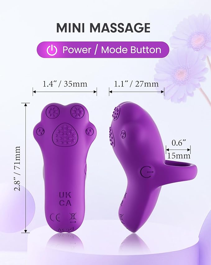 Portable Mini Facial Massage Ball, Waterproof Rechargeable Powerful Multifunctional Eye Face Finger and Neck Massager, Violet-BrightBean Baby