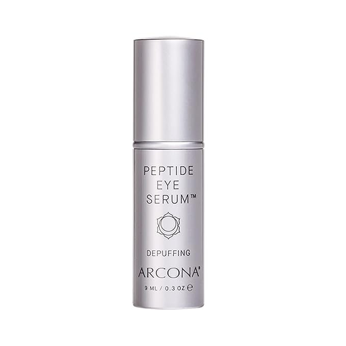ARCONA Peptide Eye Serum - Coffee Extract Reduces Puffiness, Aloe + Lavender Soothe, Peptides Reduce Fine Lines + Wrinkles .3 oz. Made In The USA-BrightBean Baby