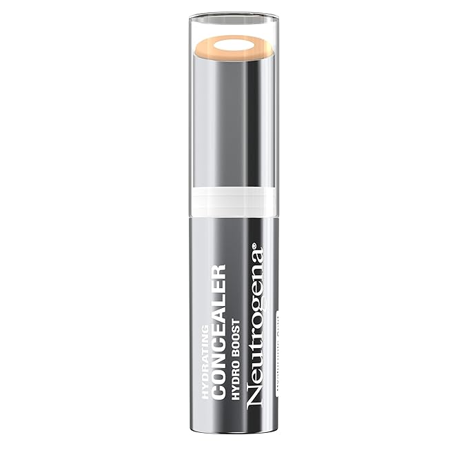 Neutrogena Hydro Boost Hydrating Concealer Stick for Dry Skin, Oil-Free, Lightweight, Non-Greasy and Non-Comedogenic Cover-Up Makeup with Hyaluronic Acid, 10/Fair, 0.12 Oz-BrightBean Baby