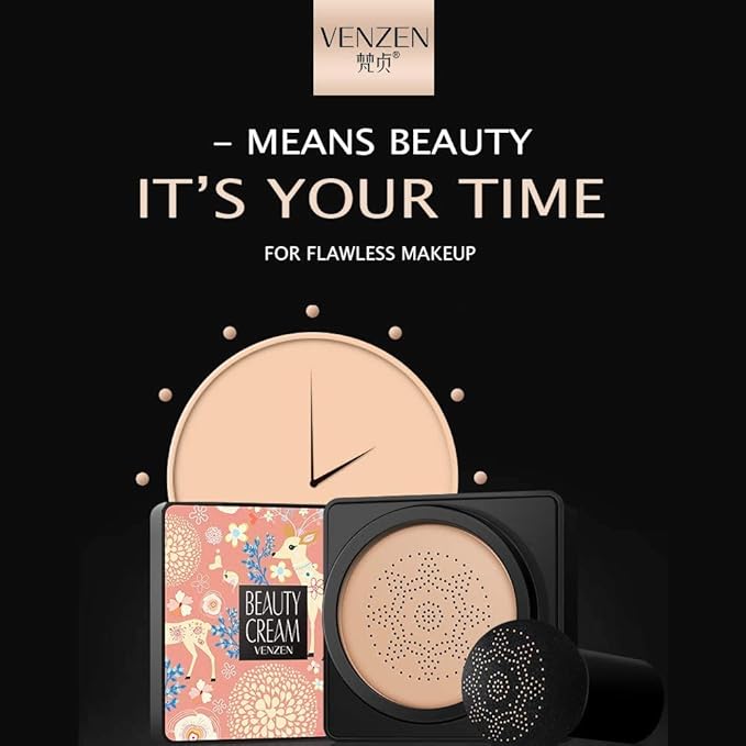 VENZEN Beauty Cream Clear Cover Natural Make Up Nourish Moisturizes Protection Professional Skin Care 2 Colors 20g (#02 Ivory)-BrightBean Baby