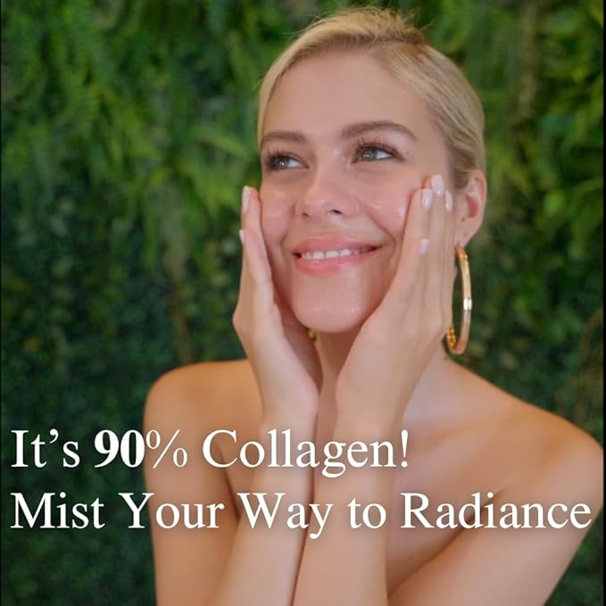 Melting 90% Collagen Essence Mist (2.7 Fl Oz) | Anti Aging, Renew Skin Cells and Protect Skin Barrier with 90% Marine Collagen and TriAqua Mender™-BrightBean Baby