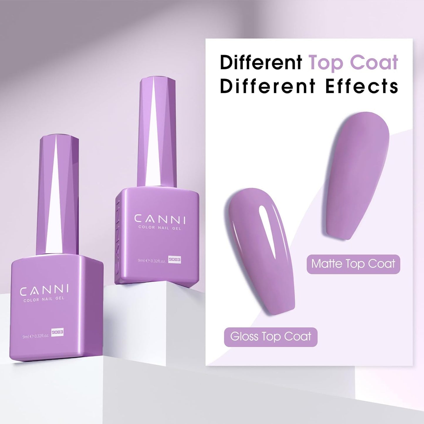 CANNI Purple Wisteria Nail Gel Polish – High Gloss Soak Off UV LED Gel, Long-Lasting Salon Manicure DIY Nail Art Gel Polish For Women-BrightBean Baby