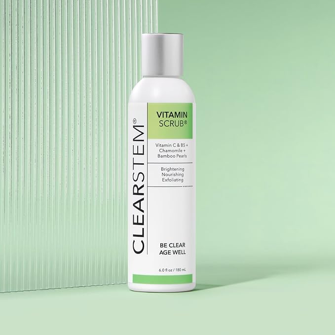 CLEARSTEM VITAMINSCRUB Antioxidant Infused Exfoliating Face & Body Scrub with Vitamin C, 7 Ounce-BrightBean Baby