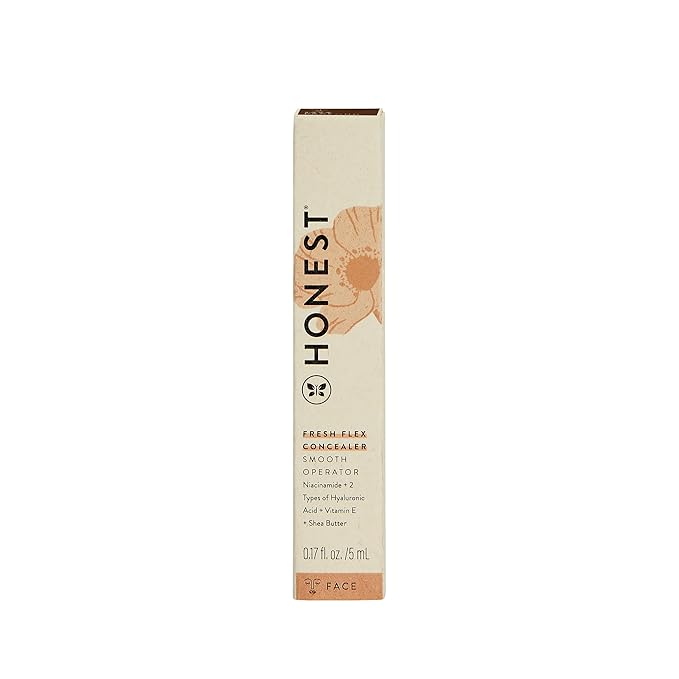 Honest Beauty Fresh Flex Concealer with Niacinamide + Vitamin E + Hyaluronic Acid | Vegan + Cruelty free | Java, 0.17 fl oz-BrightBean Baby