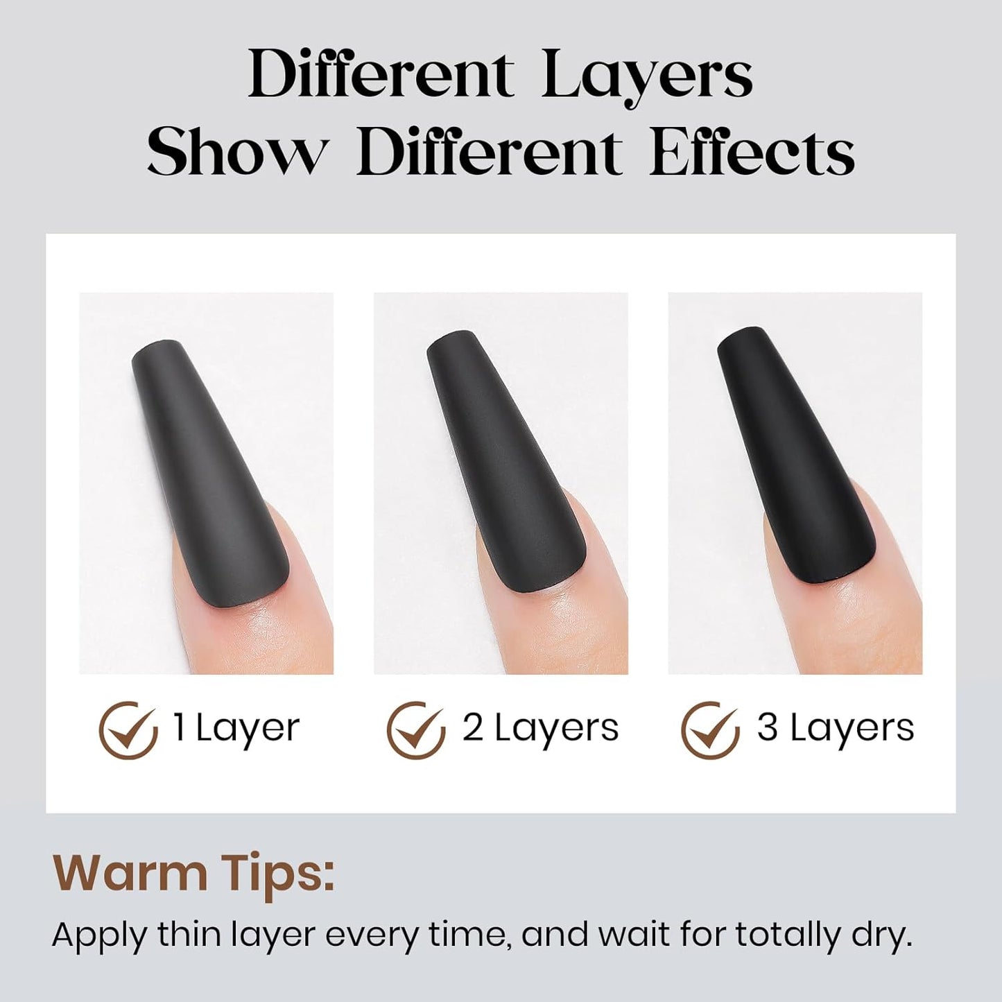 MIZHSE Matte Black Nail Polish, Quick Dry Velvet Black Nail Polish, Non-Gel Air Drying Fast 15 ml Regular Glossy Shiny Finish Nail Lacquer, Full Coverage Nail Art Manicure DIY Home-BrightBean Baby