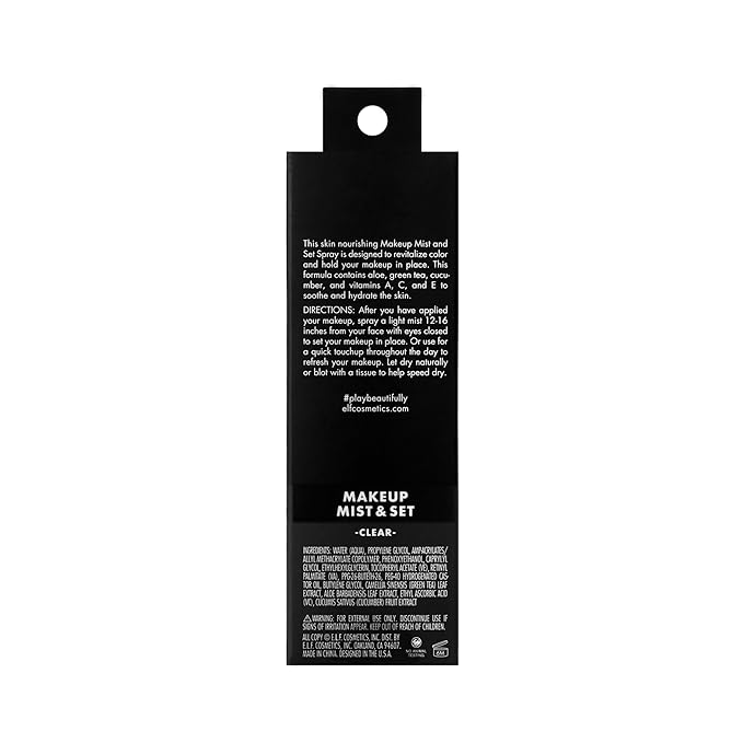 e.l.f. Makeup Mist & Set, Hydrating Setting Spray For Setting & Reviving Makeup, Soothes & Hydrates Skin, Infused With Vitamin A, Vegan & Cruelty-free, 4.05 Fl Oz (120 ml)-BrightBean Baby