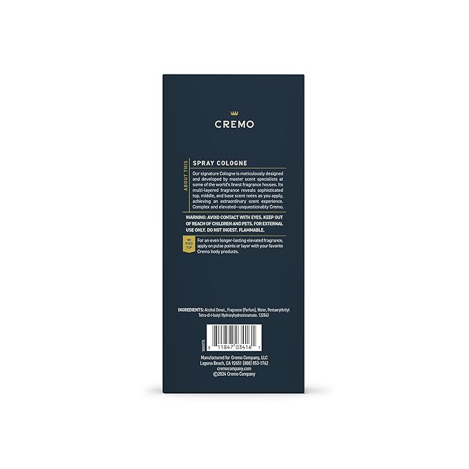Cremo Cologne for Men - Palo Santo Mens Cologne Spray - A Combination of Bright Cardamom, Dry Papyrus and Aromiatic Palo Santo, Fragrances For Men, 3.4 Fl Oz-BrightBean Baby
