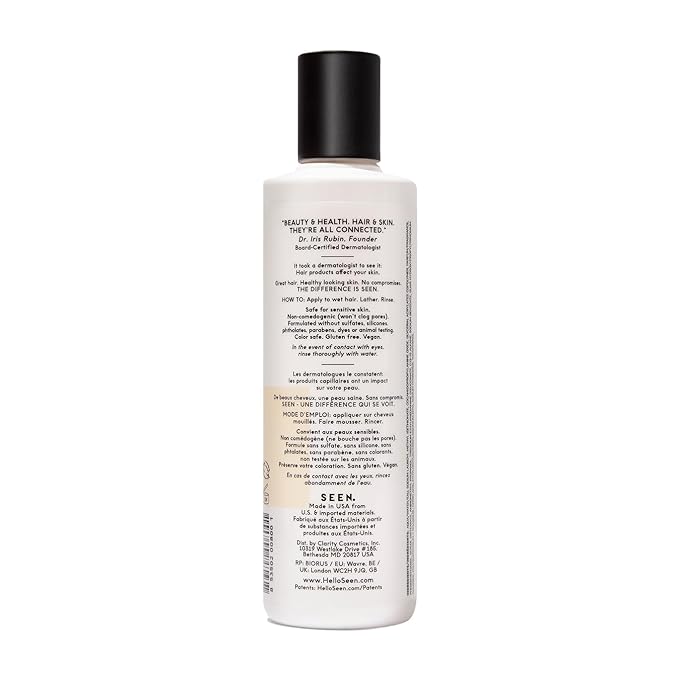 SEEN Shampoo - Scented - Non-Comedogenic & Sulfate-Free Hair Shampoo- Dermatologist-Developed - Safe for Sensitive & Acne Prone Skin-BrightBean Baby