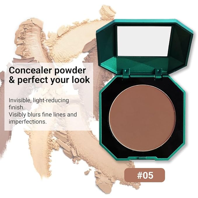 Pressed Matte Face Powder Makeup & Setting Powder for Poreless Wrinkle Blurring Contour Concealer Finishing,Lightweight,High Coverage,Shine Control, N.W 10g (05)-BrightBean Baby