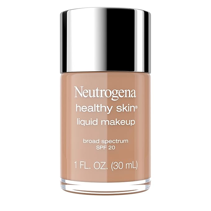 Neutrogena Healthy Skin Liquid Makeup Foundation with Broad Spectrum SPF 20 Sunscreen, Medium Coverage Foundation with Nourishing Pro-Vitamin B5, Chestnut 135, 1 fl. oz-BrightBean Baby