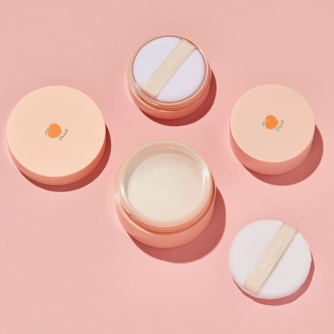 SKINFOOD Peach Cotton Pore Blur Pact - Sebum Control Pack with Silky Texture - Long Lasting Makeup Fixing - Pore Primer with Mineral Powder for Oily Skin - Pore Quick Minimizer-BrightBean Baby