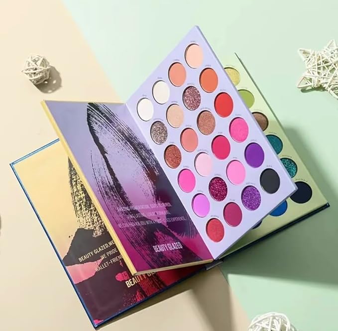 Generic Majical Book of Beauty Makeup Palette, 72 Colors, 3-Layer Folding Book, Eyeshadow Palette, Long Lasting-BrightBean Baby