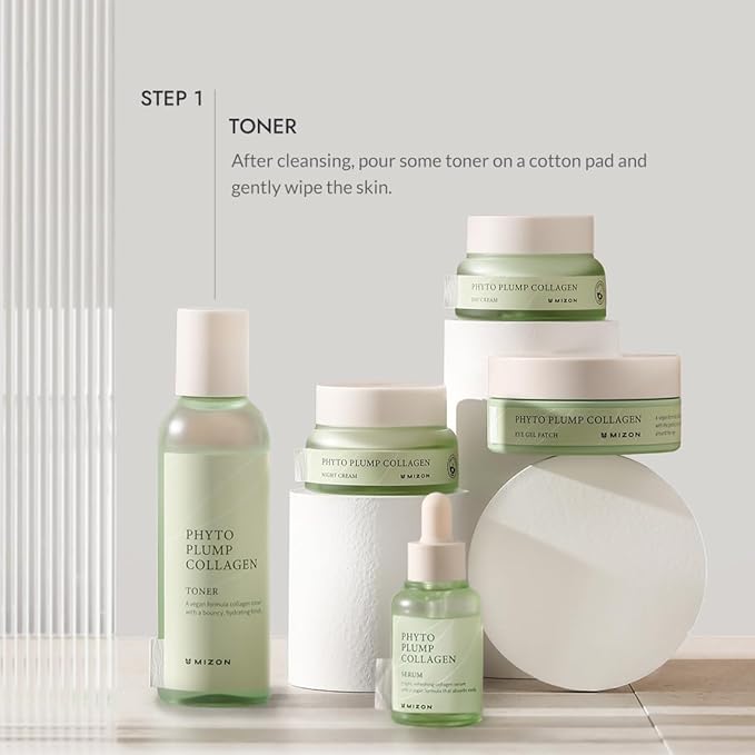 MIZON Phyto Plump Collagen TONER, Plant Collagen with Adenosine, Vegan Formula, Hydrating, Anti-Wrinkle Care (150 ml/5.07 fl oz)-BrightBean Baby