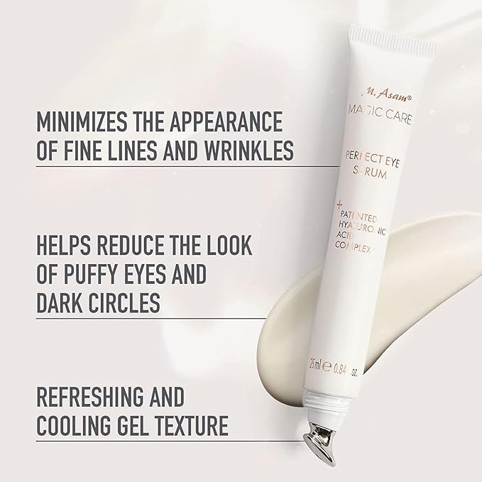 M. Asam MAGIC CARE Perfect Eye Serum - eye serum with 360° tightening effect, effectively fights puffiness & dark circles, tightens the eyelid, eye care with hyaluronic acid complex, 0.84 Fl Oz-BrightBean Baby