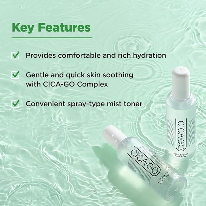 CICA Expert Mist Toner, Alcohol-Free Soothing Facial Mist for Sensitive Skin, Hydrating & Calming Korean Skin Care (5.07 fl.oz/150ml)-BrightBean Baby