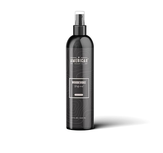 Woodevoke Body Mist For Men 8 oz, Made in USA, Quick Absorption, Quality Potent Ingredients, Long-Lasting, Non-GMO, GMP Certified, Cruelty-Free Products-BrightBean Baby