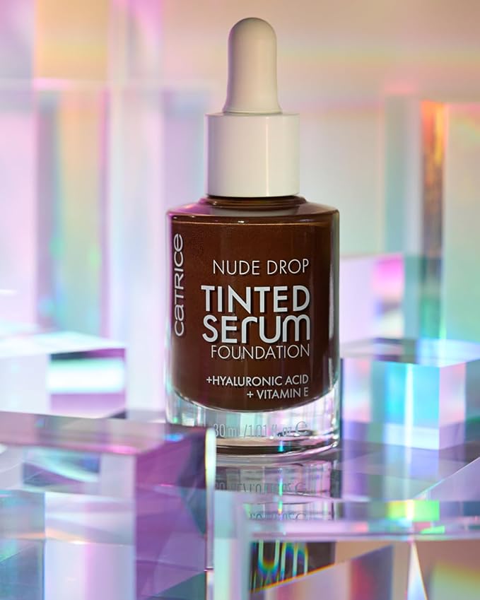Catrice | Nude Drop Tinted Serum Foundation | Lightweight, Hydrating, Buildable Coverage | Enriched with Hyaluronic Acid & Vitamin E | Vegan & Cruelty Free (098N)-BrightBean Baby