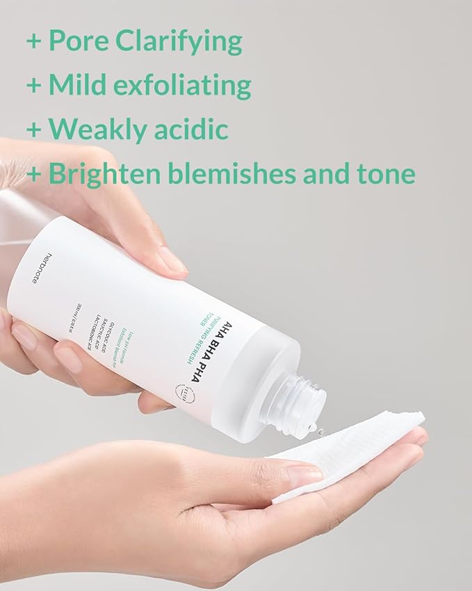 AHA BHA PHA Purifying Refresh Toner - Skin Trouble Eraser, Immediate Exfoliation & Sebum Removal - Contains Niacinamide for Breakouts - Removes Blocked Sebum & Dead Skin Cells, 6.76 f l. oz-BrightBean Baby