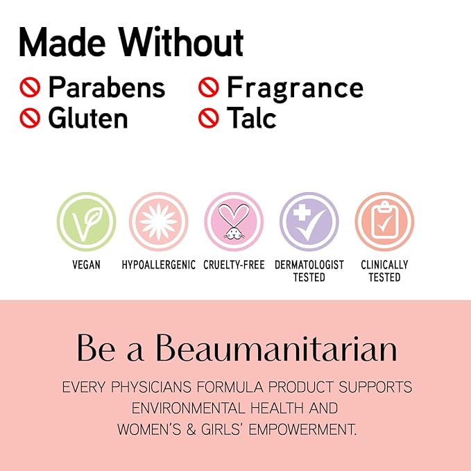 Physicians Formula Mineral Wear®Diamond Filler Cheek & Lip Color, Serum-to-Cream Multi-Use Liquid Blush Formula, Plumps & Smooths for Fuller Looking Cheeks & Lips, Monochromatic Look - Radiant Pink-BrightBean Baby