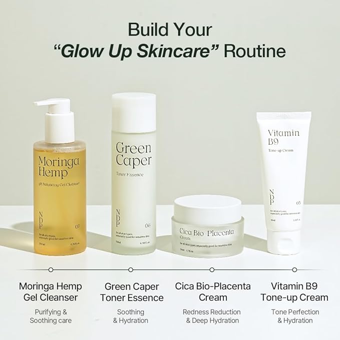 NDP Vitamin B9 Tone-up Cream, Silicone Free Face Primer for Pore Minimizing, 95% Pure Cica Extract, Breathable Skin Formula, Glass Skin & Lightweight, V-Cream Clean K-Beauty (65ml / 2.19 Fl Oz)-BrightBean Baby