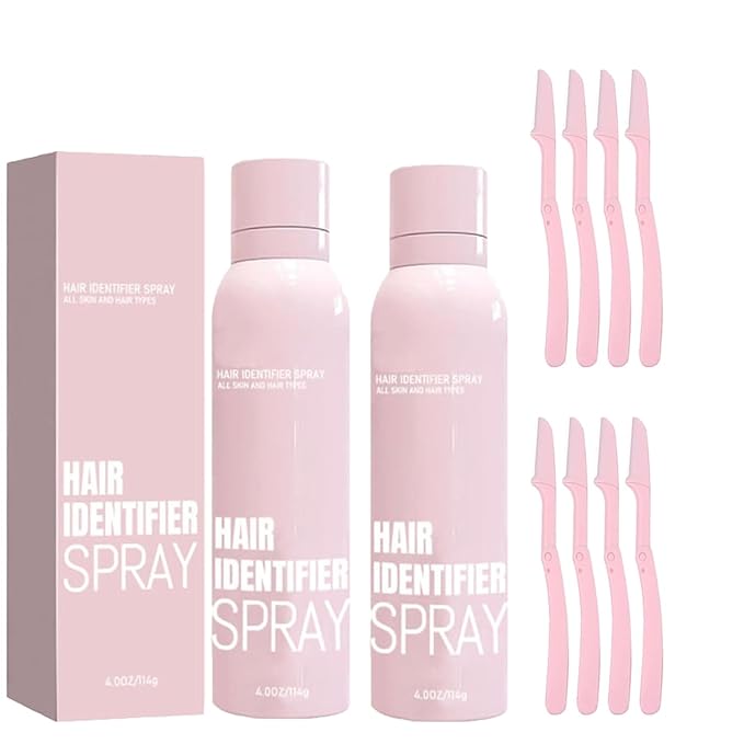 2PCS Hair Identifier Spray for Face Shaving,face hair identifier spray,Moisturizing And Skin Care Set Spray,suitable for all skin types (Spray Plus Razor)-BrightBean Baby