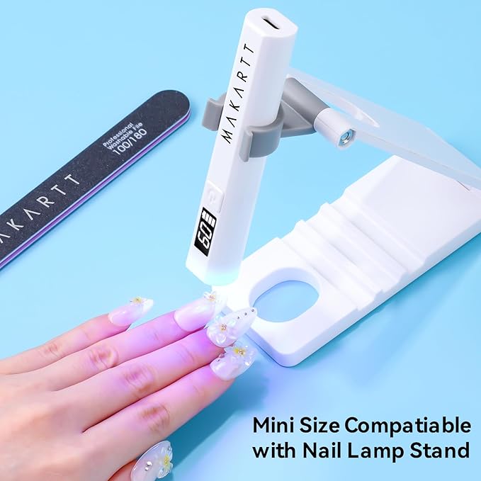 Makartt UV Light for Gel Nails: Handheld Mini Flash Cure Lamp Portable Lumière Nail Dryer for Curing Gel Polish Nail Glue Rechargeable USB Nail Light with LCD 2 Timer for Fast Drying Home Salon Use-BrightBean Baby