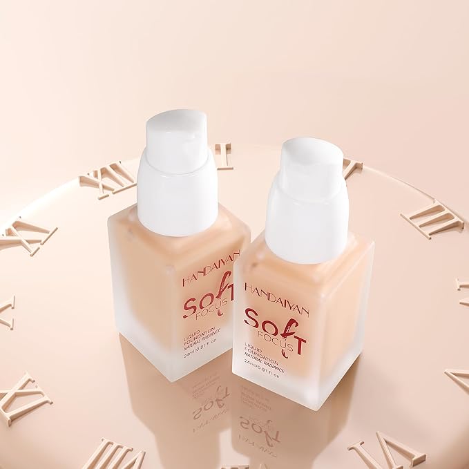 Full Cover Soft Focus Liquid Concealer, 24H Longwearing Waterproof Smooth Matte Flawless Finish Concealer Foundation Corrector for Eye Dark Circles Spots Face Concealer Matte Makeup Base,06-BrightBean Baby