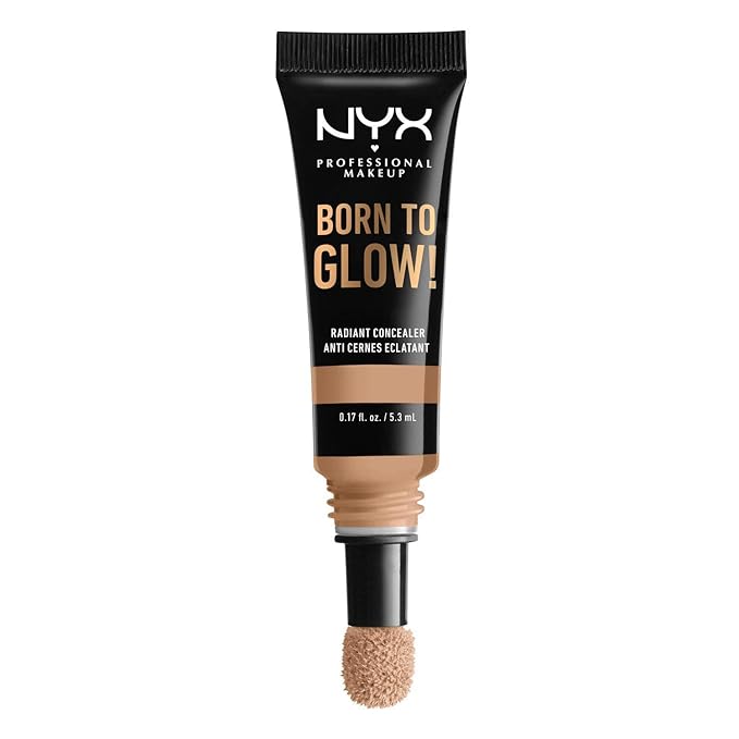 NYX PROFESSIONAL MAKEUP Born To Glow Radiant Concealer, Medium Coverage - Medium Olive-BrightBean Baby