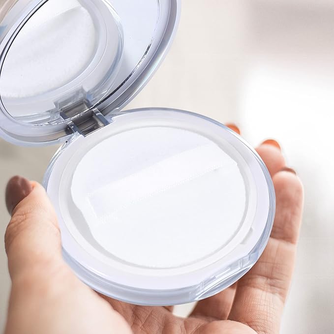 Artibetter Empty Reusable Powder Box 2pcs Loose Powder Containers with Elasticated Net Sifter, Mirror and Puff 5g Loose Powder Compact Case Air Cushion Case for DIY Makeup and Travel ( ) Travel Powder-BrightBean Baby