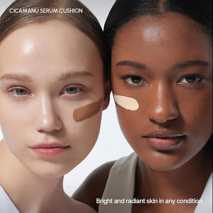 Parnell Cicamanu Serum Cushion 51W Plum Truffle0.52 fl oz | Hydrating Serum Foundation for Soothing, Pore Blurring & Radiant Glass Skin | Lightweight Korean Cushion for Sensitive Skin | K-Beauty-BrightBean Baby