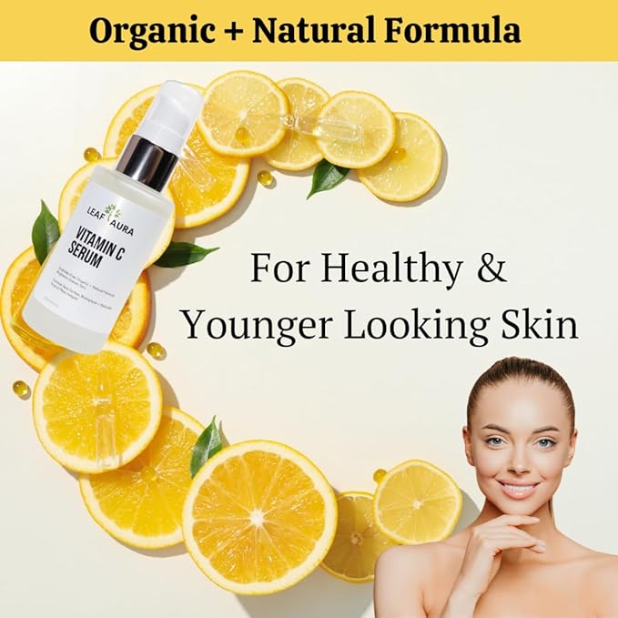 Vitamin C Serum, Sulphate-Free, Organic+ Natural Formula, Brightens Uneven Skin, Made In Canada, 29.5ml-BrightBean Baby