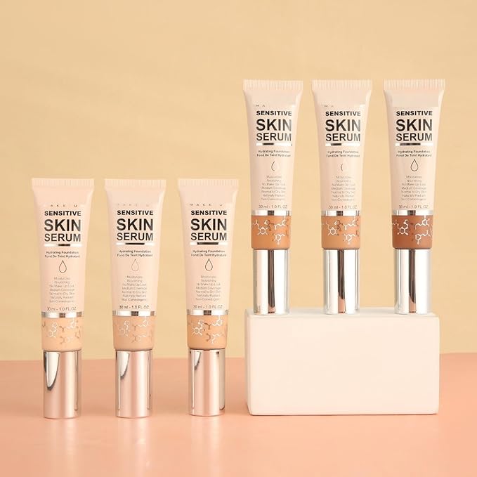 MAEPEOR Hydrating Foundation 6 Colors Full Coverage Liquid Foundation Naturally Mattle Oil-Control Foundation for All Skin Tone (05 Tan)-BrightBean Baby