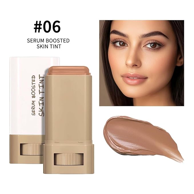 Beauty Balm Serum Boosted Skin Tint – Hydrating Tinted Moisturizer, Lightweight Solid Tinted Foundation Stick for Flawless, Sheer to Medium Coverage, Radiant & Dewy Finish, All-Day Wear (6#, 1)-BrightBean Baby