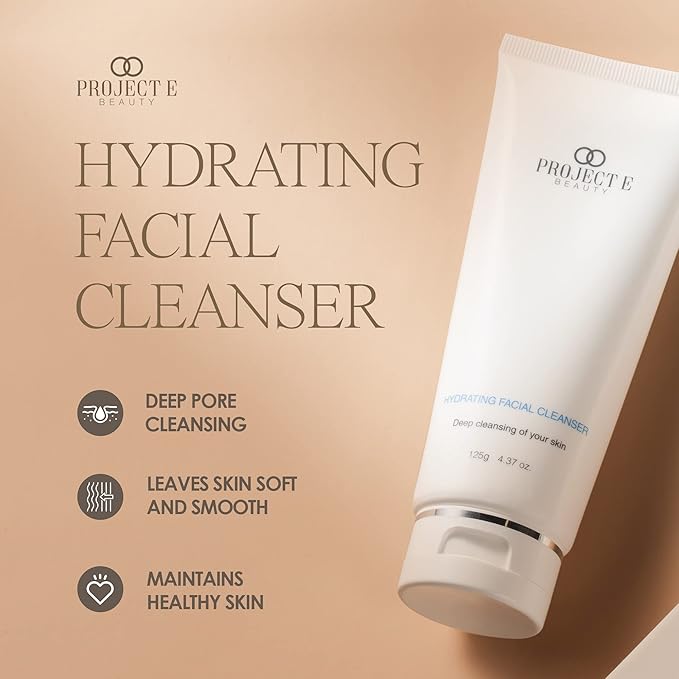 Project E Beauty Hydrating Facial Cleanser Gentle Cleansing | Removes Dirt, Oil & Makeup | Moisturizes & Hydrates | Brightens Complexion | Non-Foaming Formula | For All Skin Types | 125g-BrightBean Baby