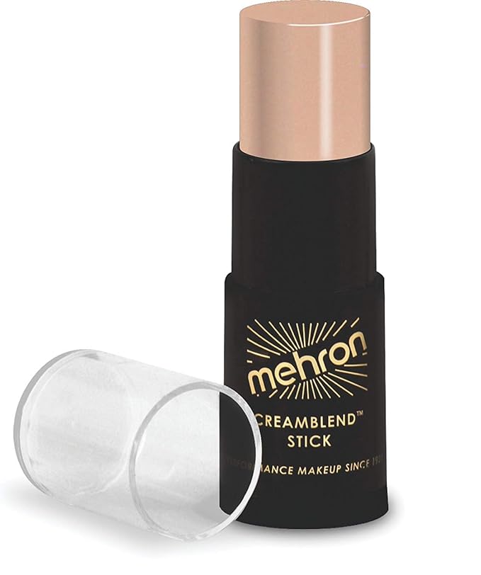 Mehron Makeup CreamBlend Stick, Soft Peach, 0.75 oz (21 g), Cream Face Makeup Stick-BrightBean Baby