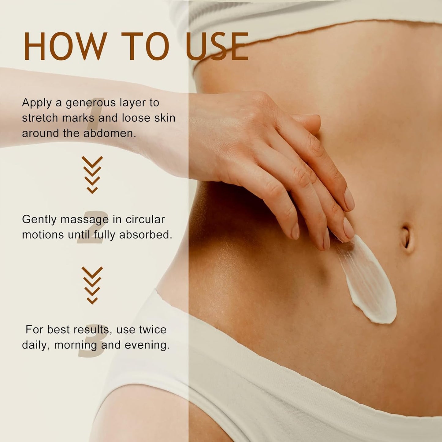 B Flat Belly Firming Cream - Stretch Mark Treatment - Clean and Gentle Belly Cream - Skin Tightening Cream for Cellulite for Stomach Mark & Thighs & Butt, Moisturizing Lifting Body Lotion-BrightBean Baby