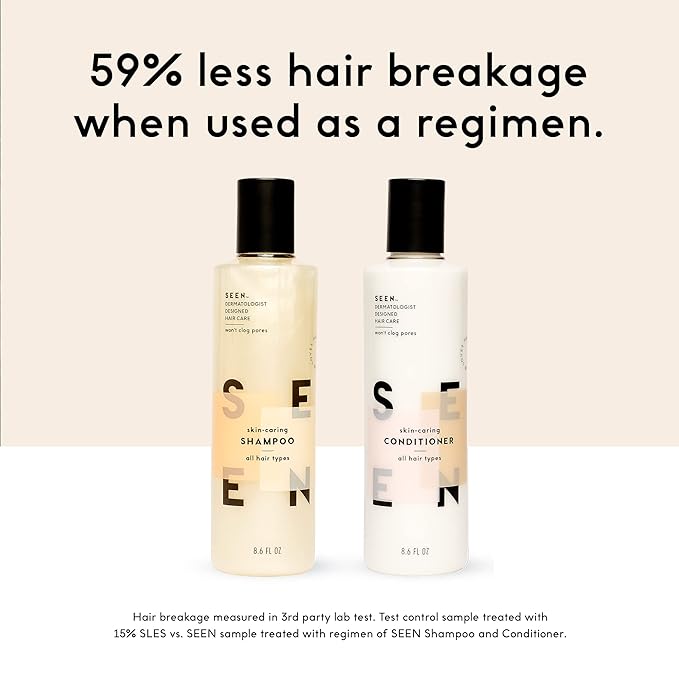 SEEN Shampoo Eco-Refill -Non-Comedogenic & Sulfate-Free Hair Shampoo- Dermatologist-Developed - Safe for Sensitive, Eczema & Acne Prone Skin-BrightBean Baby