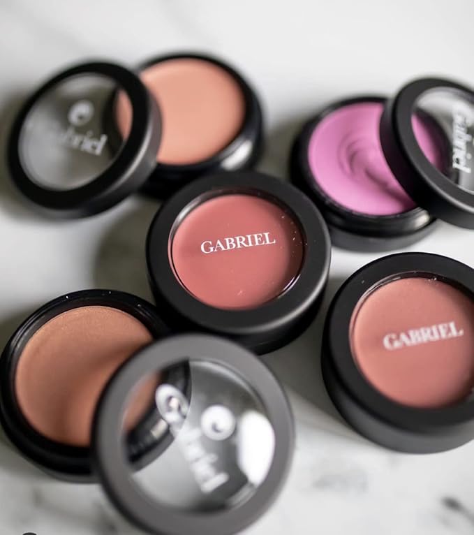 Gabriel Cosmetics Blush (Rose- Medium Muted Pink/Cool Matte), Natural, Paraben Free, Vegan, Gluten-free, Cruelty-free, Non GMO,enhanced with Sea Fennel, creamy and natural finish, 0.1 oz-BrightBean Baby